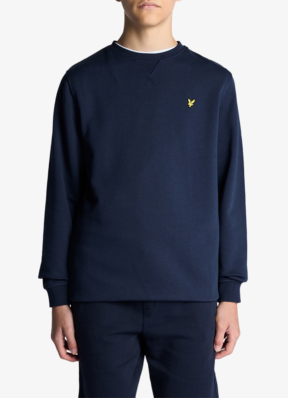 Lyle & Scott Sweater met logoborduring - voorkant 6 royalblauw