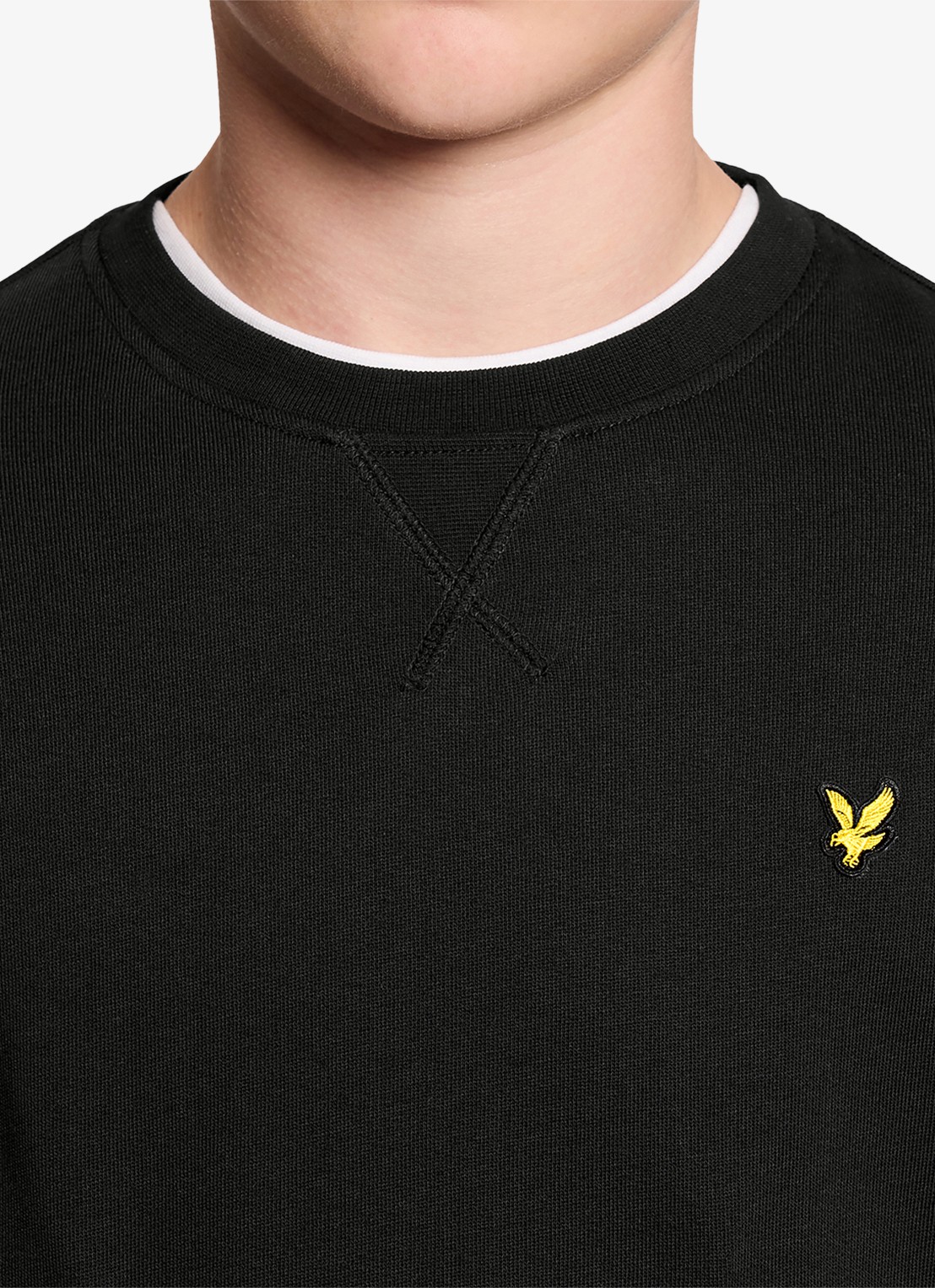 Lyle & Scott Sweater met logoborduring - detail 3 zwart