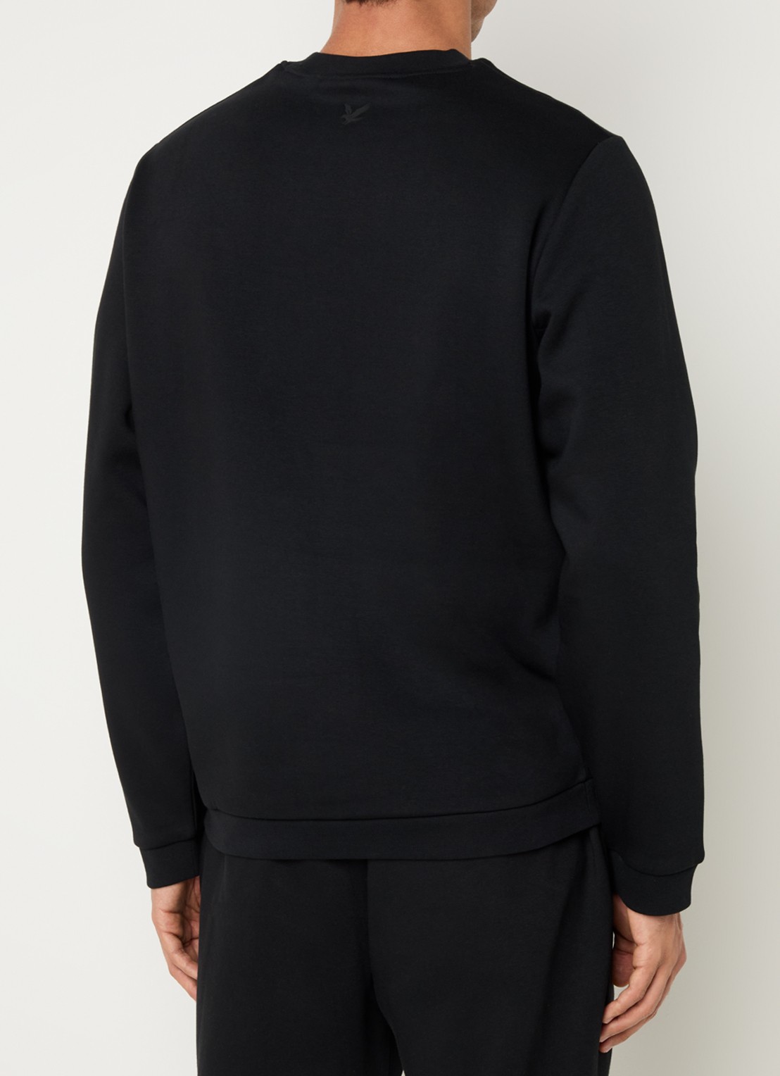 Lyle & Scott Sweater met logoprint - achterkant zwart