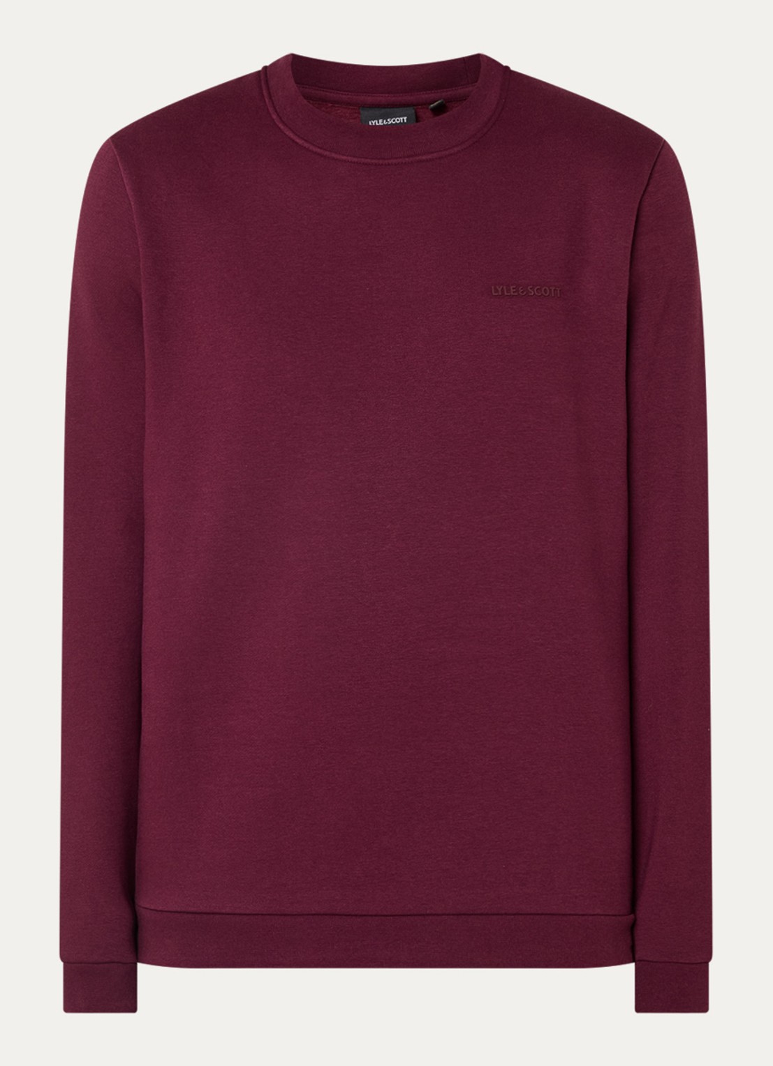 Lyle & Scott Sweater met logoprint - voorkant 3 bordeauxrood