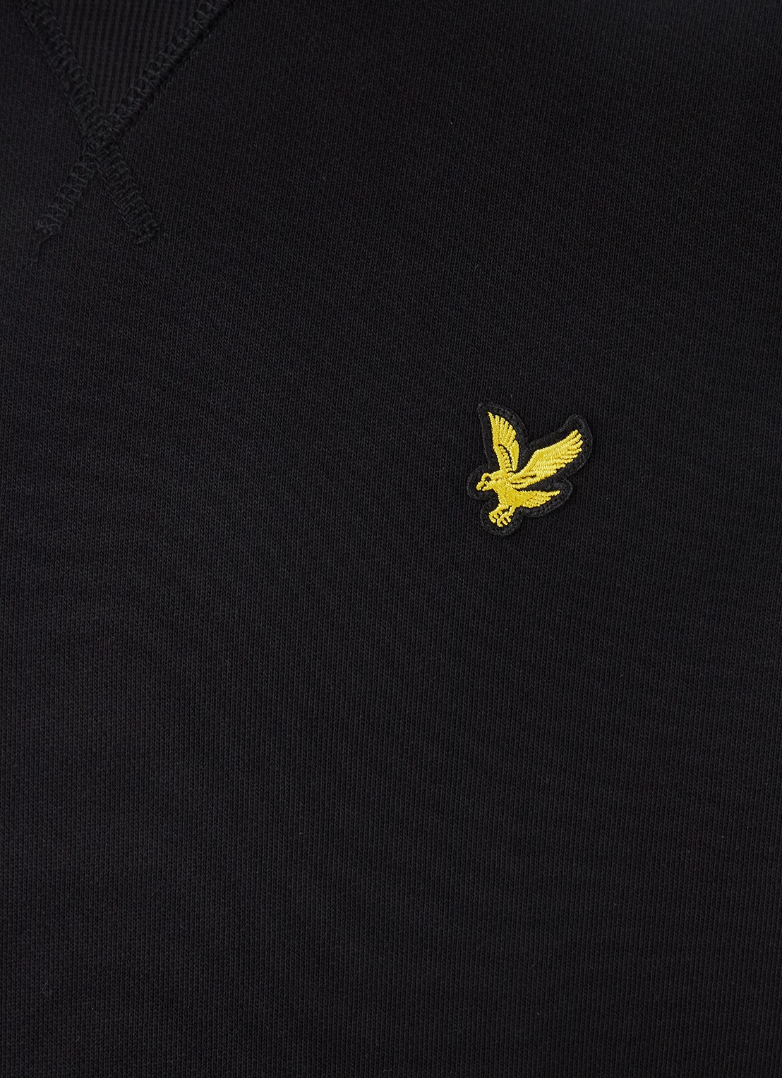 Lyle & Scott Sweater van katoen met logo-applicatie - detail 3 zwart