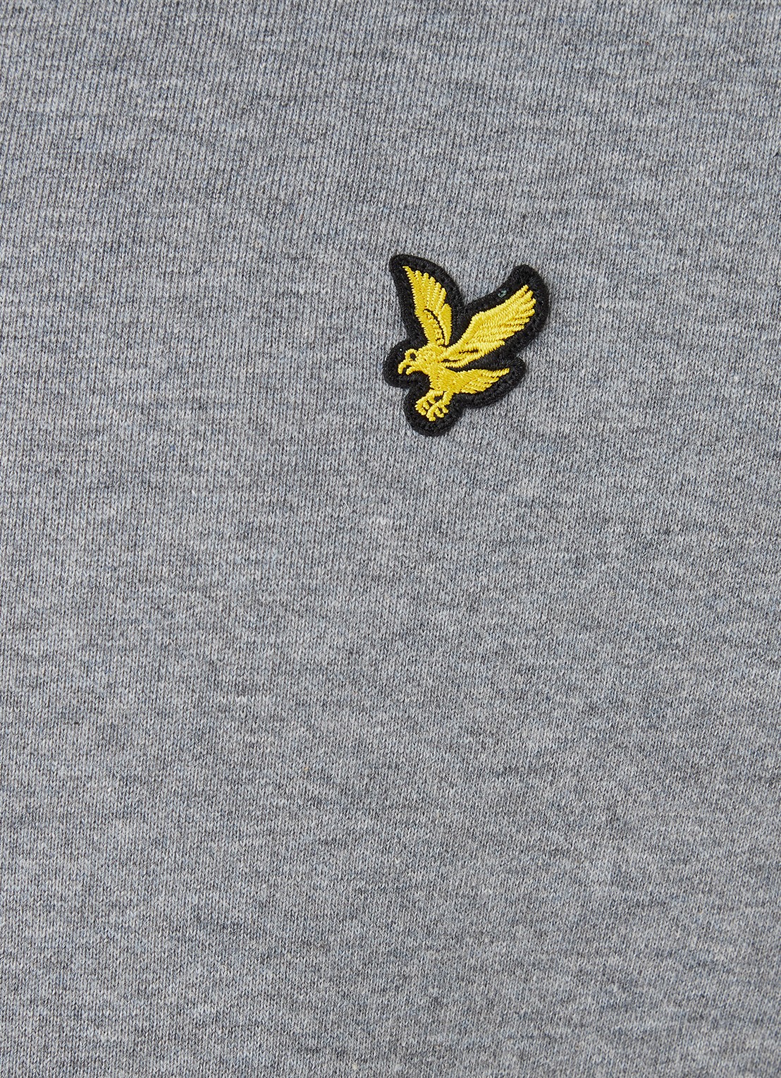 Lyle & Scott Sweater van katoen met logo-applicatie - detail 2 grijsmele