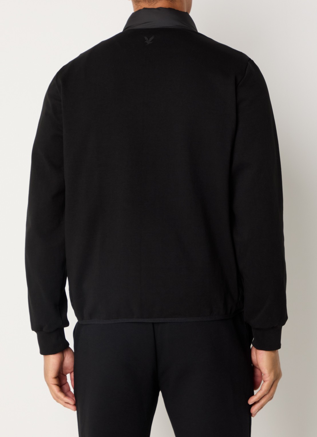 Lyle & Scott Sweatvest met gewatteerd voorpand en logo - achterkant 4 zwart