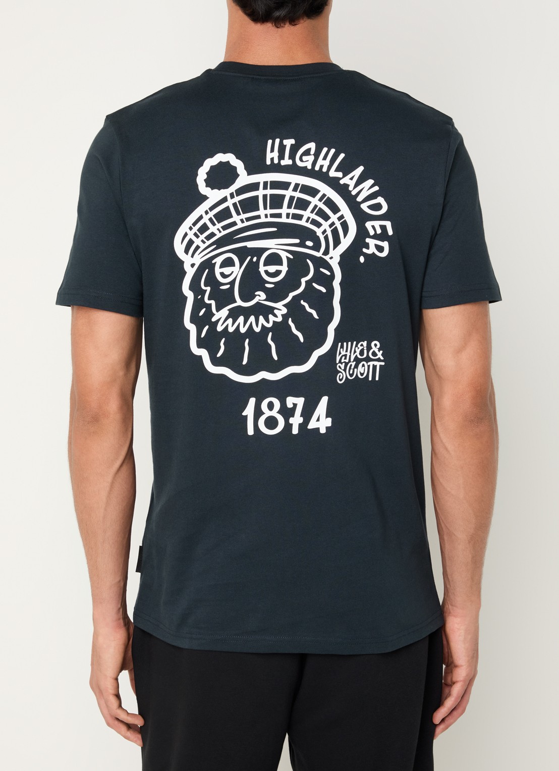 Lyle & Scott T-shirt met front- en backprint - detail 4 zwart