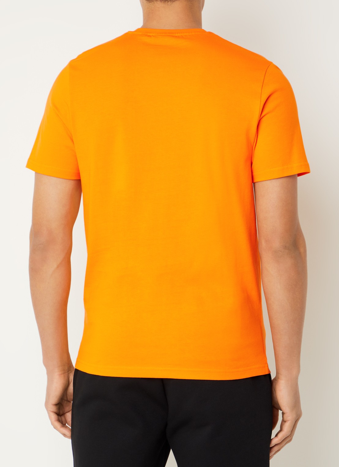 Lyle & Scott T-shirt met logo en ronde hals - achterkant 4 orange
