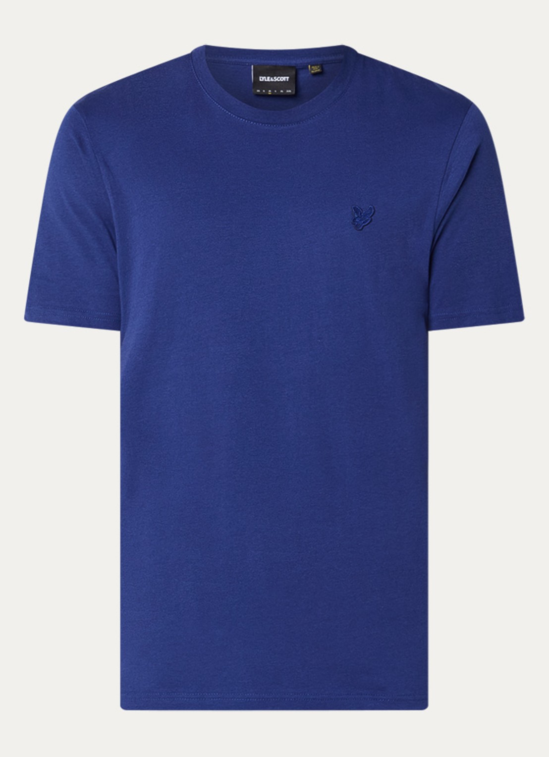 Lyle & Scott T-shirt met logo - voorkant donkerblauw