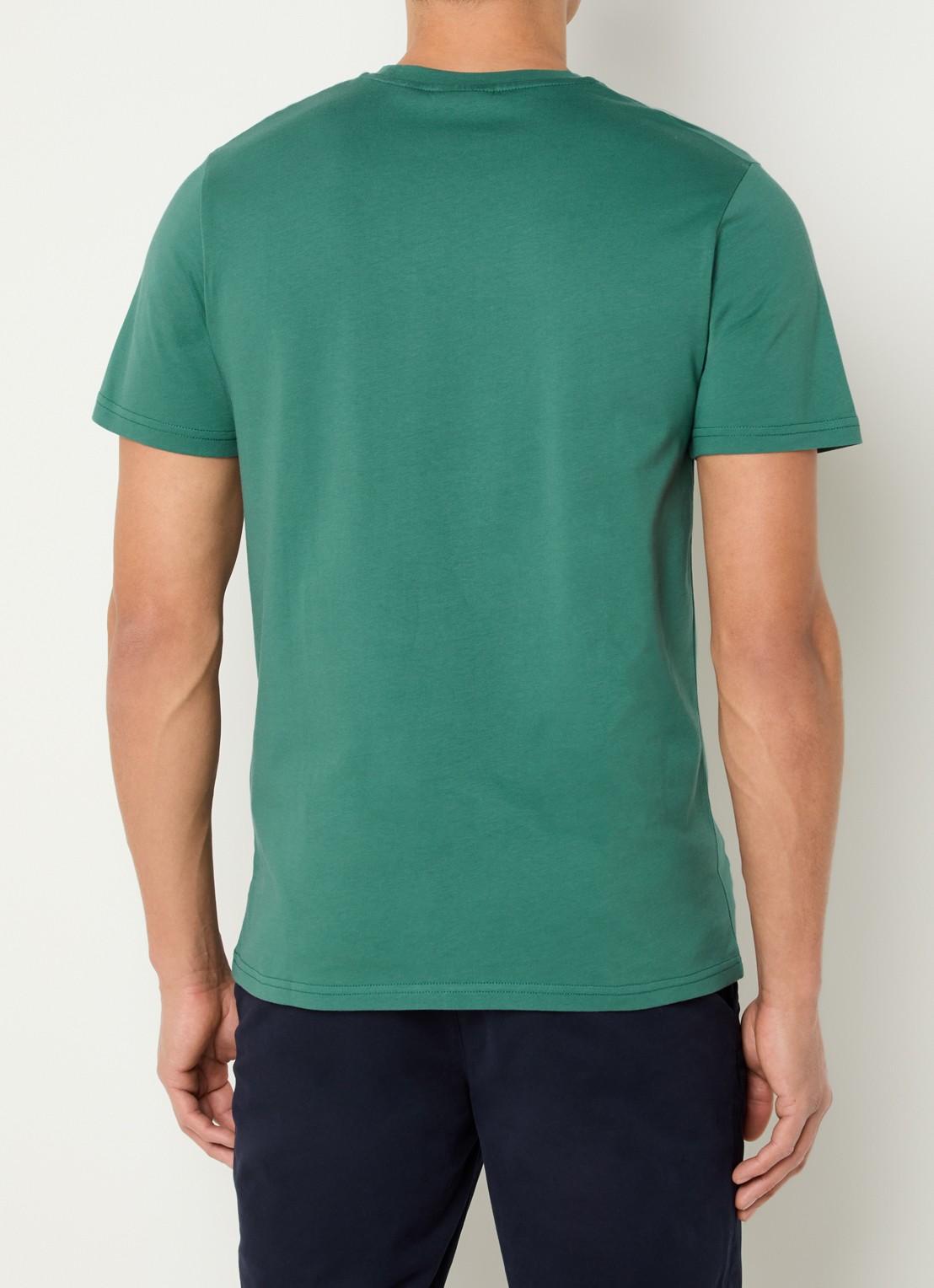 Lyle & Scott T-shirt met logo - achterkant groen