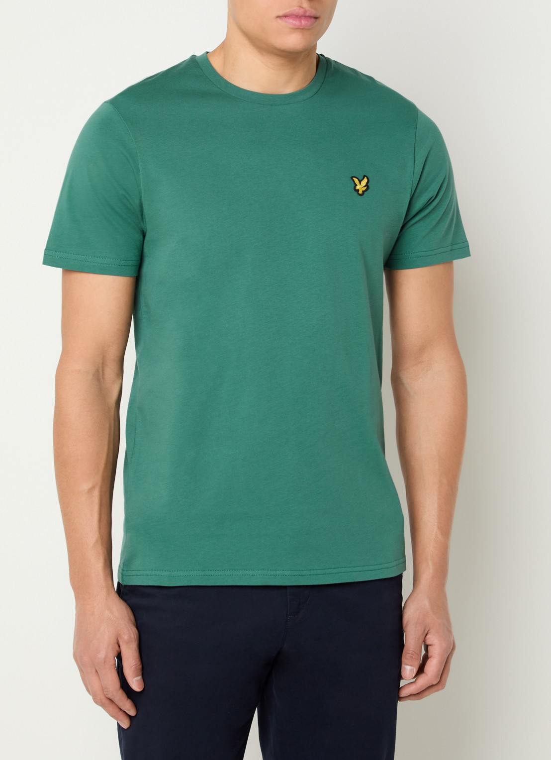 Lyle & Scott T-shirt met logo - detail 4 groen