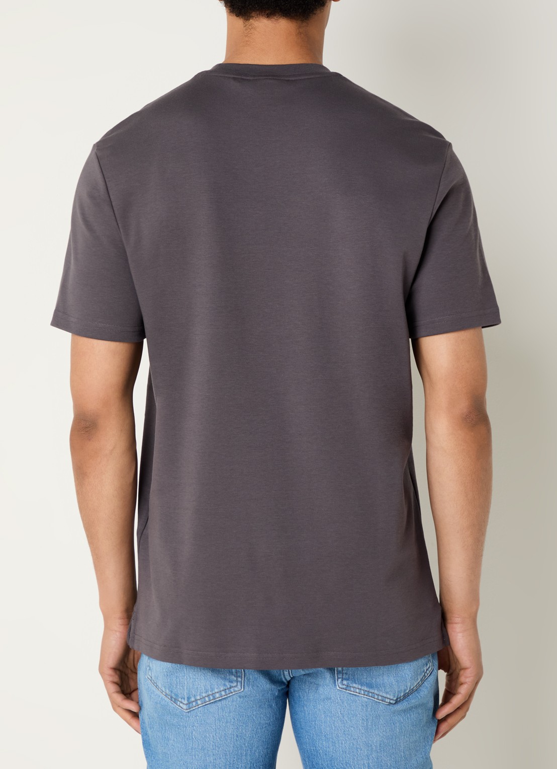 Lyle & Scott T-shirt met logo - achterkant 3 antraciet