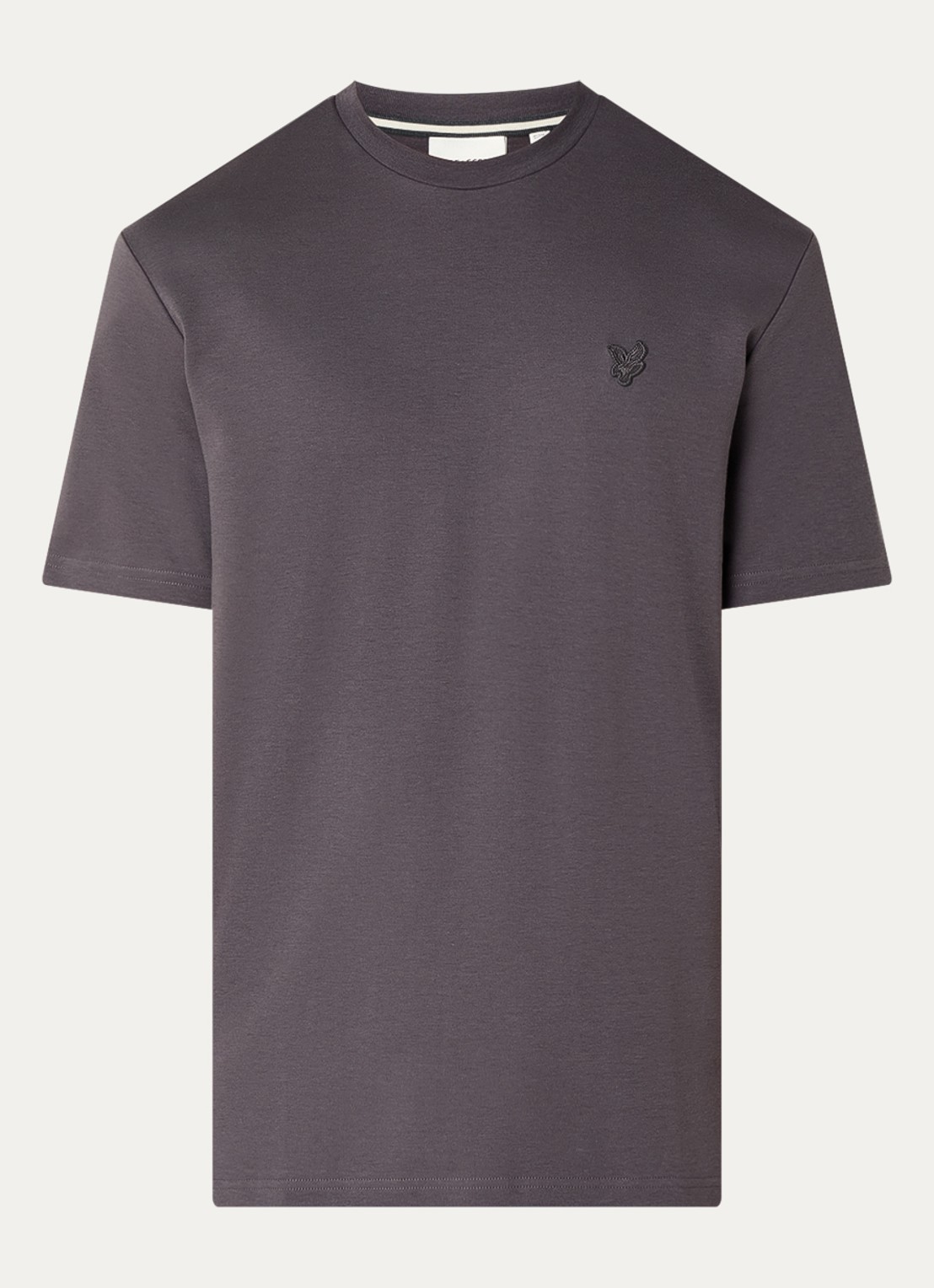 Lyle & Scott T-shirt met logo - voorkant antraciet