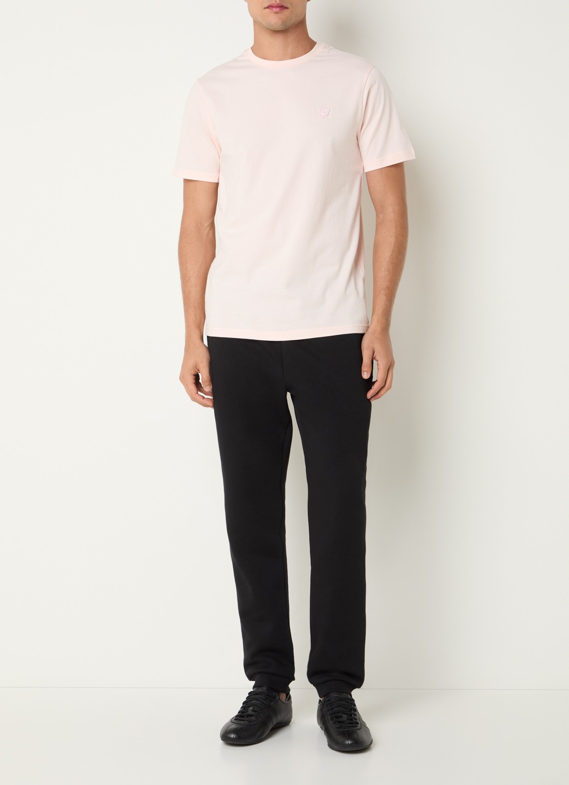 Lyle & Scott T-shirt met logo - voorkant 3 zalmroze