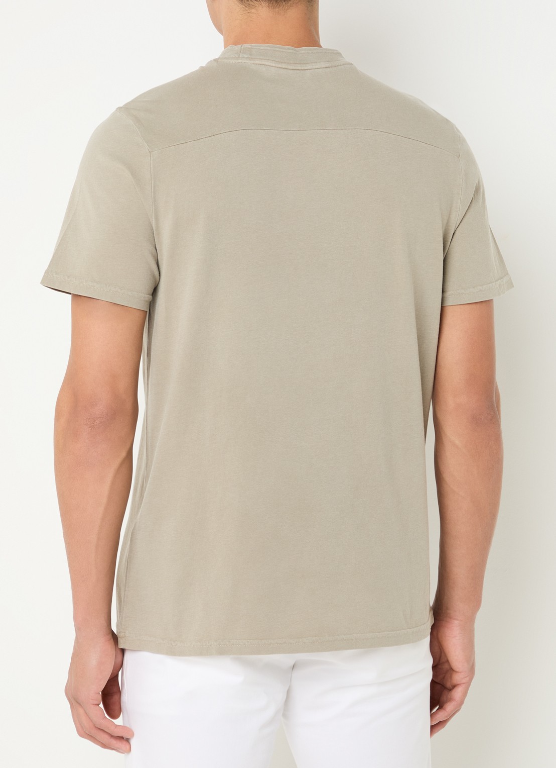 Lyle & Scott T-shirt met logoborduring - achterkant 4 khaki