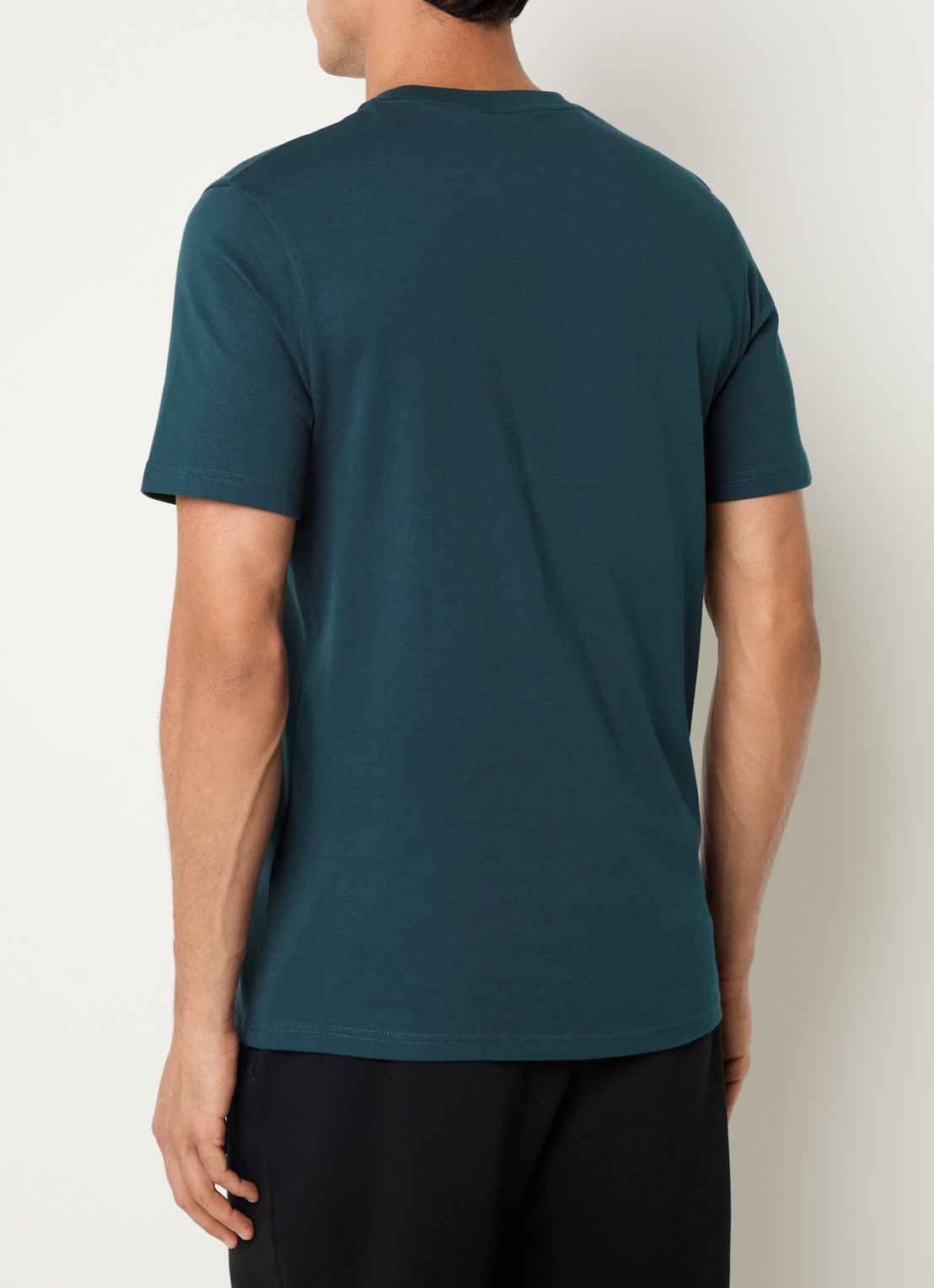 Lyle & Scott T-shirt met logoborduring - achterkant 3 petrol