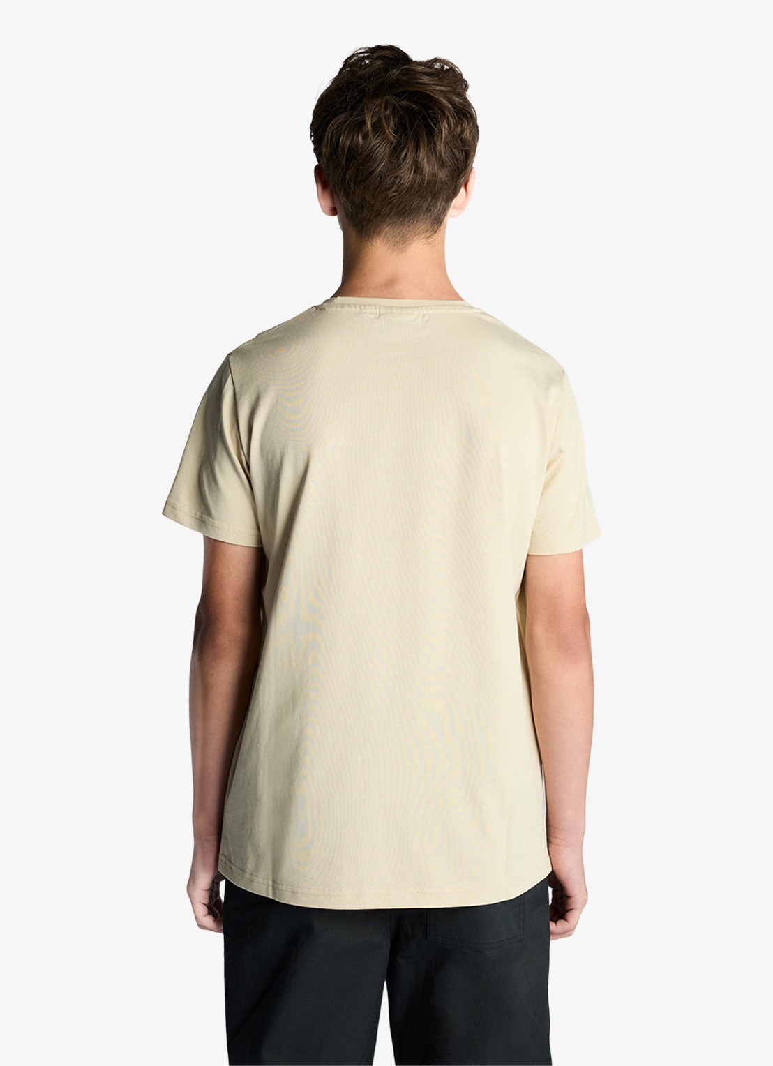 Lyle & Scott T-shirt met logoborduring - achterkant 3 beige