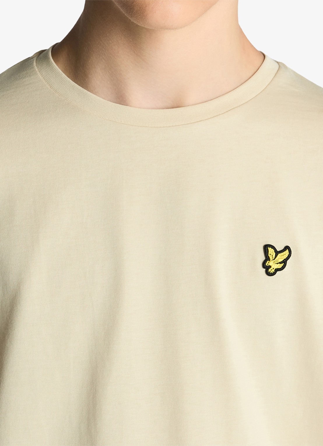 Lyle & Scott T-shirt met logoborduring - detail 5 beige