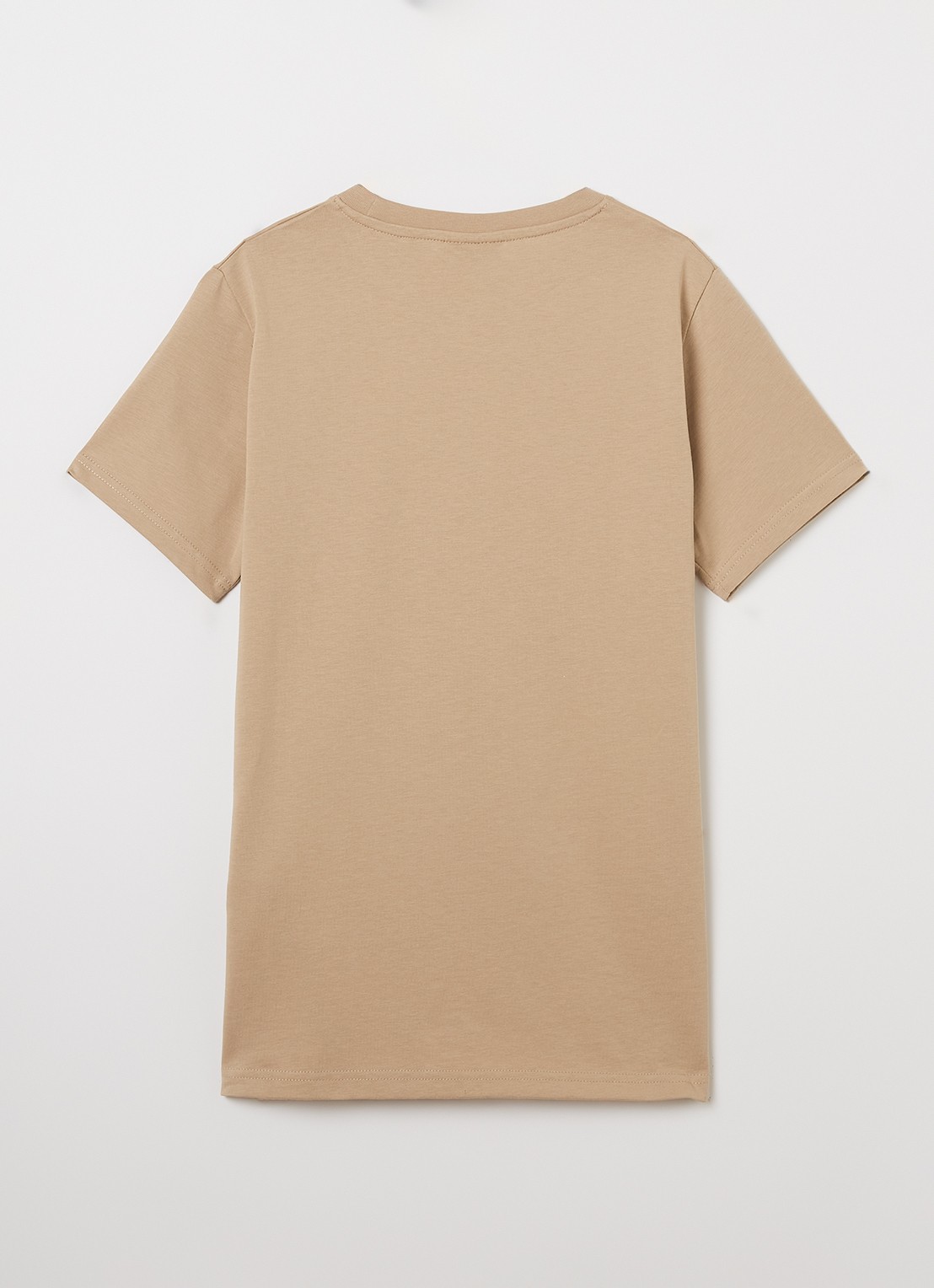Lyle & Scott T-shirt met logoborduring - detail camel