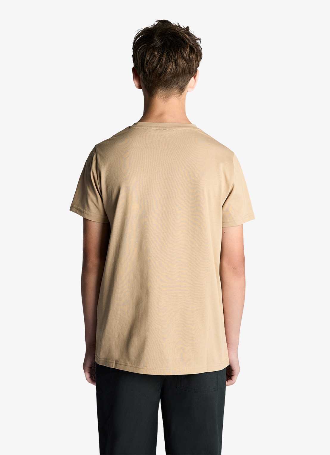 Lyle & Scott T-shirt met logoborduring - achterkant 5 camel