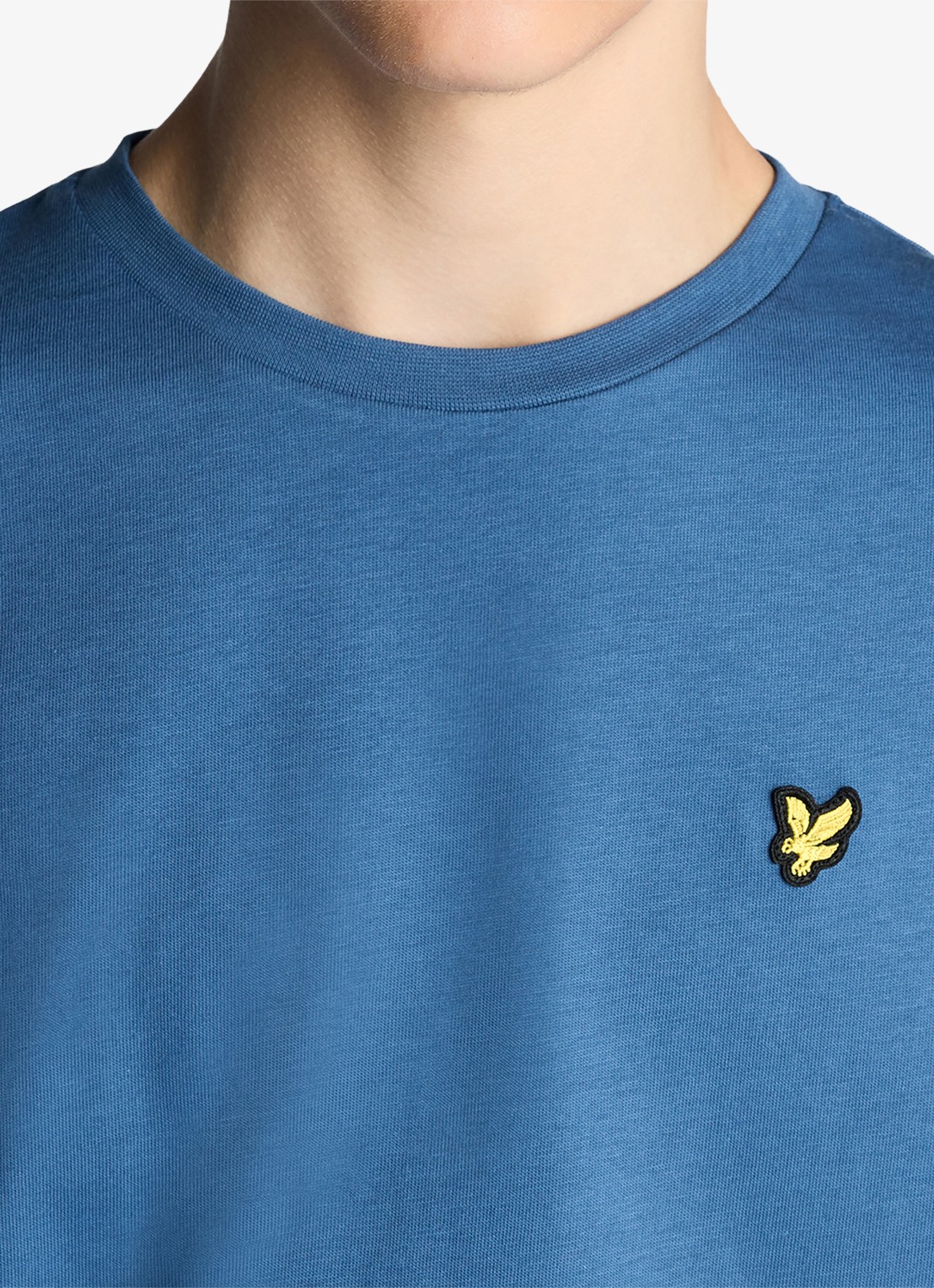 Lyle & Scott T-shirt met logoborduring - detail 5 petrol