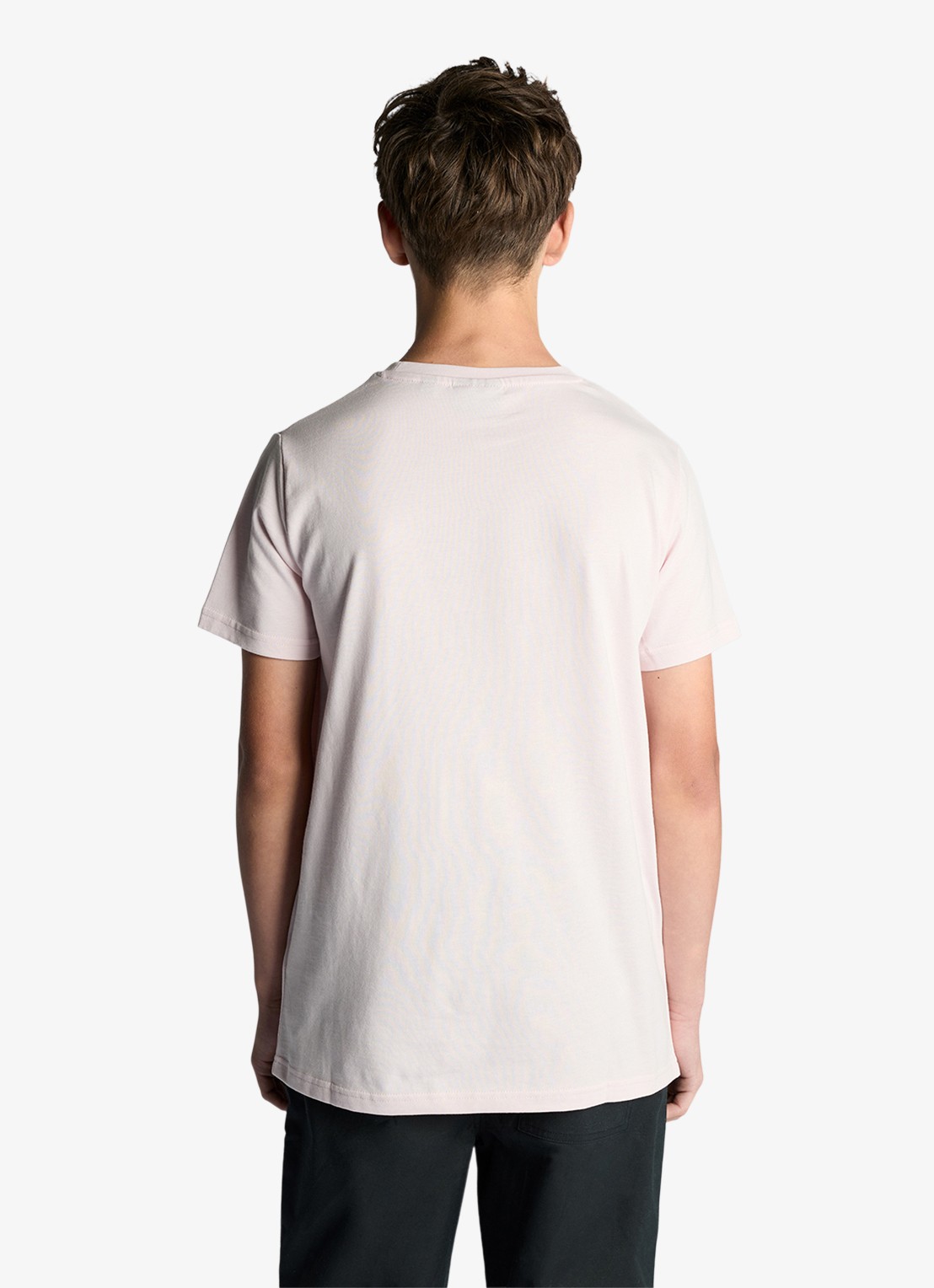 Lyle & Scott T-shirt met logoborduring - achterkant 3 lichtroze
