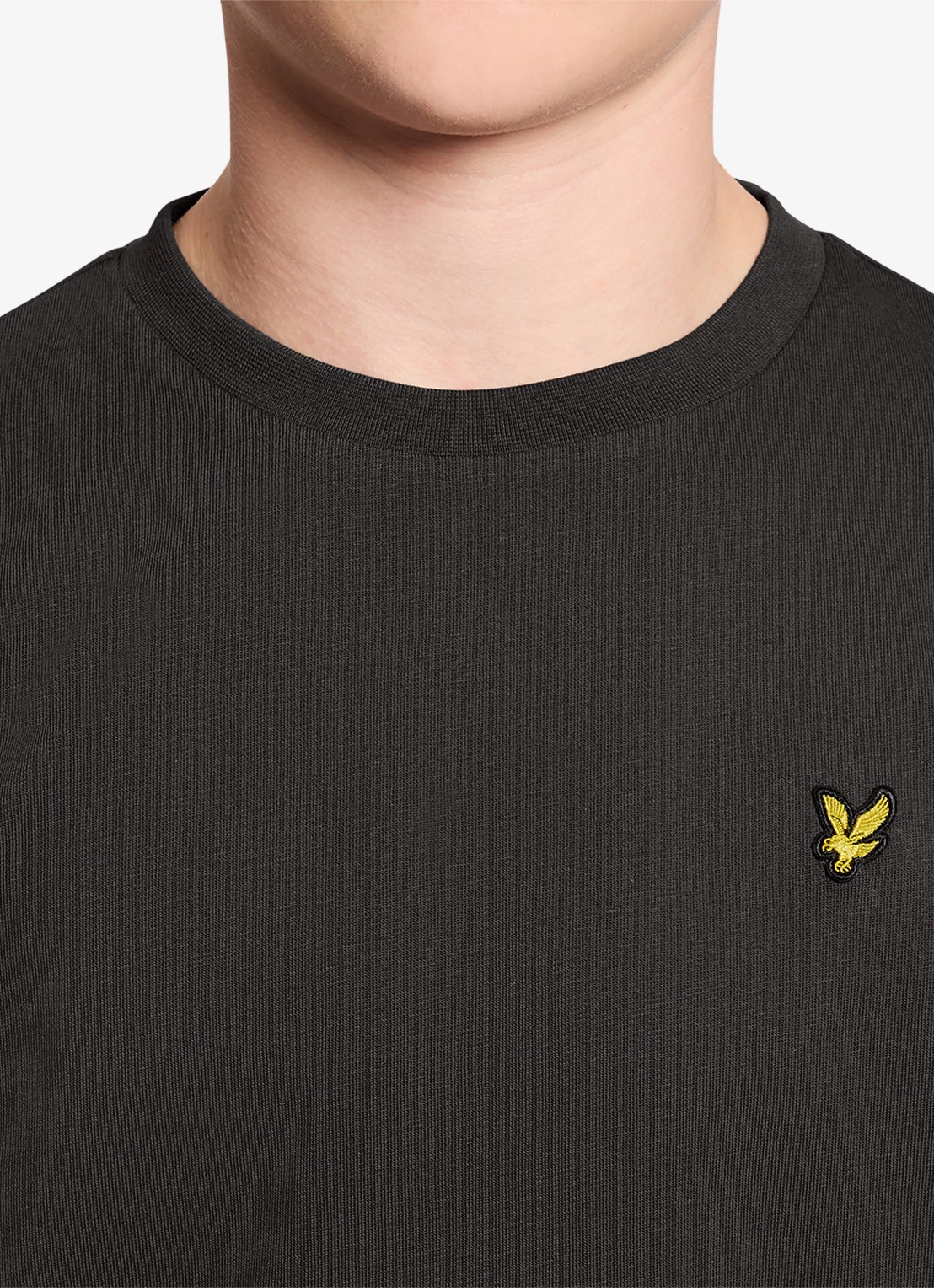 Lyle & Scott T-shirt met logoborduring - detail 2 antraciet