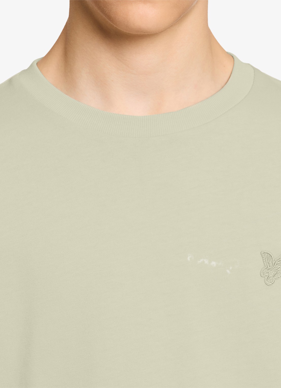 Lyle & Scott T-shirt met logoborduring - detail 5 beige