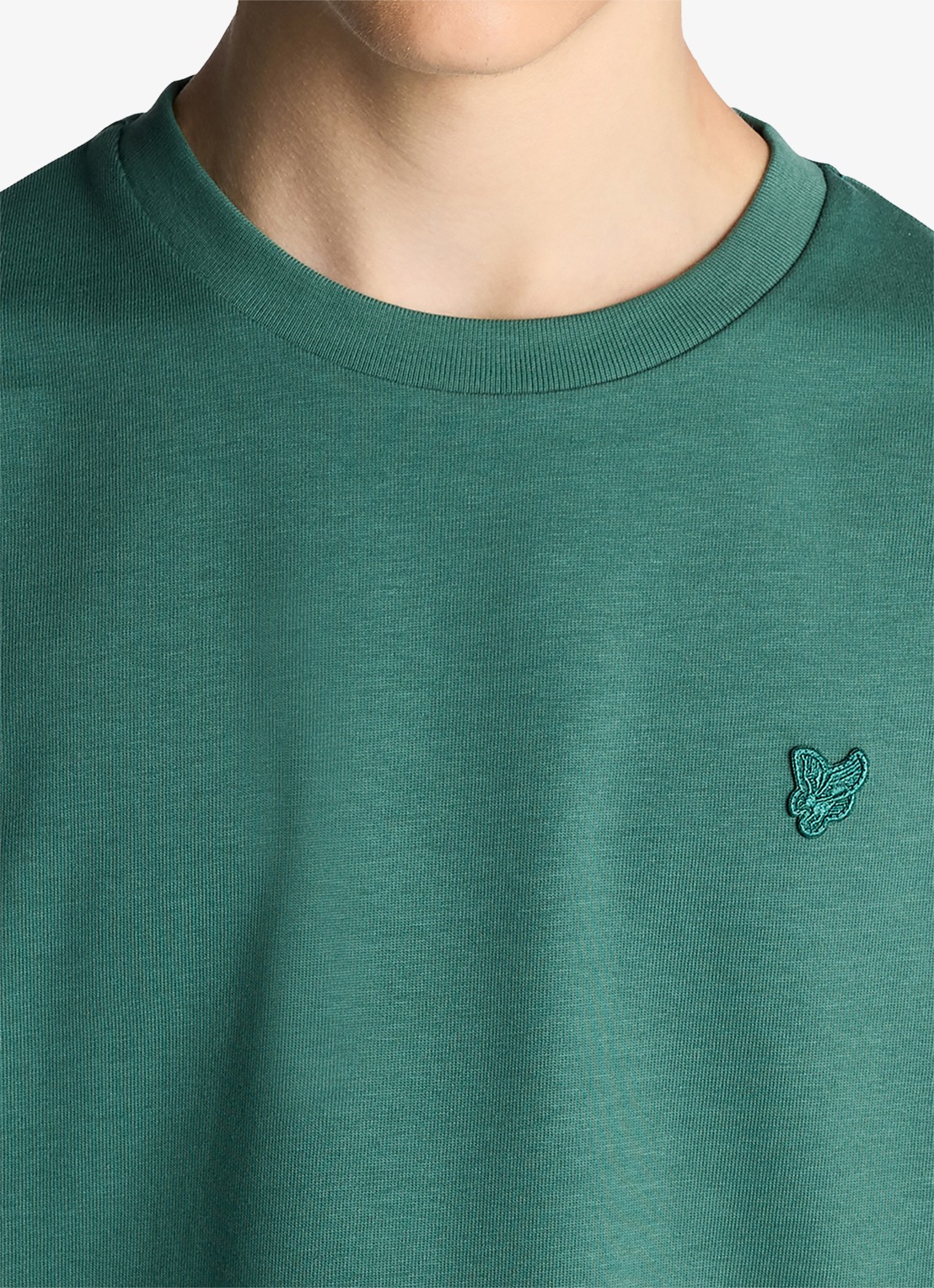 Lyle & Scott T-shirt met logoborduring - detail 4 groen