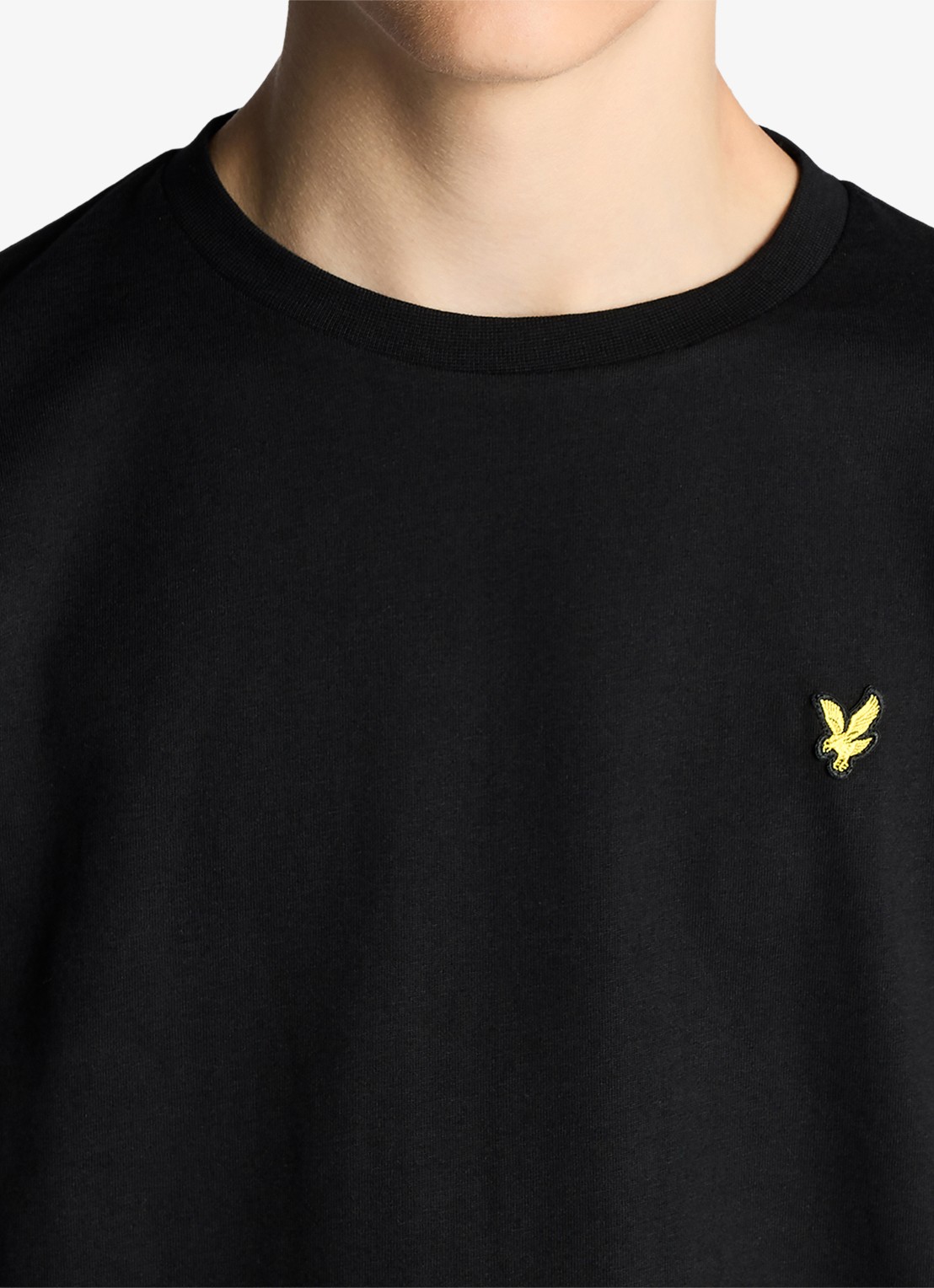 Lyle & Scott T-shirt met logoborduring - detail 3 zwart