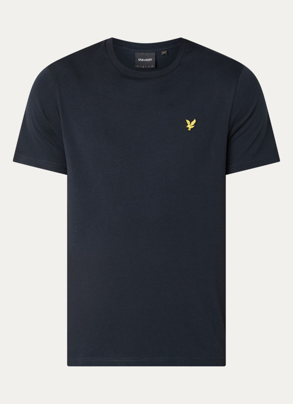 Lyle & Scott T-shirt met merkembleem - voorkant donkerblauw