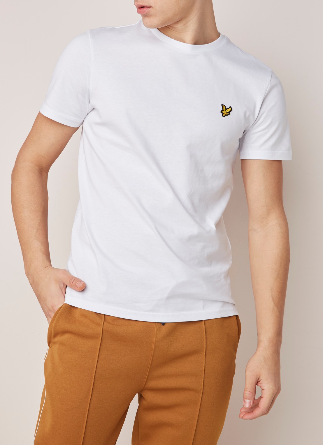 Lyle & Scott T-shirt met merkembleem - detail 4 wit