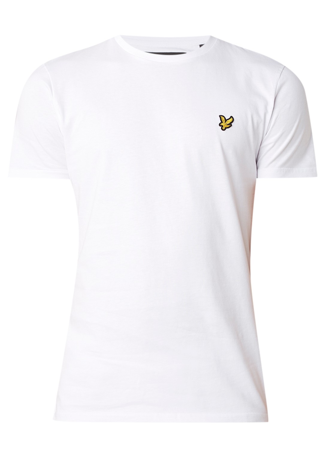 Lyle & Scott T-shirt met merkembleem - voorkant 2 wit