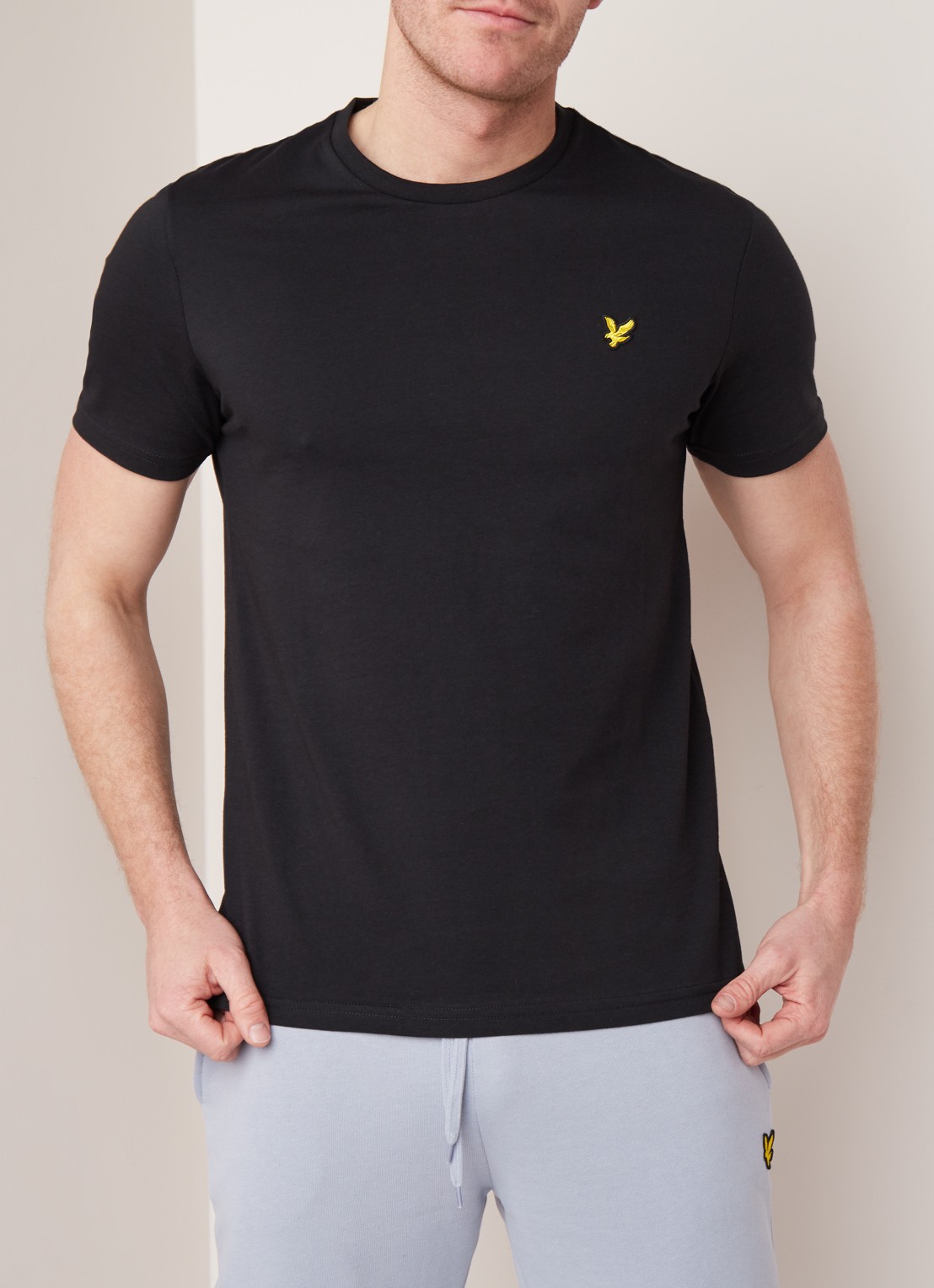 Lyle & Scott T-shirt met merkembleem - detail 4 zwart