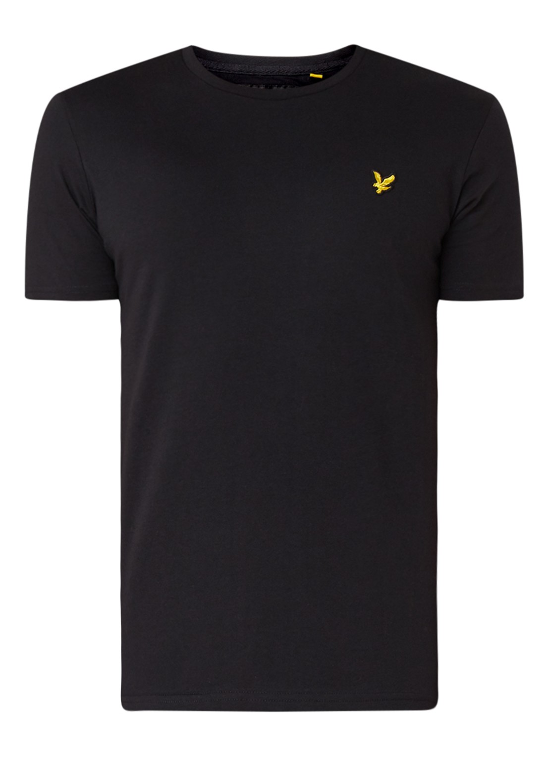 Lyle & Scott T-shirt met merkembleem - voorkant zwart