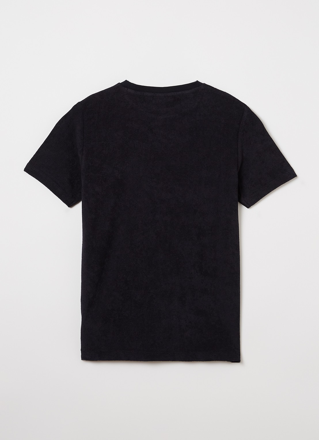 Lyle & Scott T-shirt van badstof met logoborduring - detail 3 donkerblauw