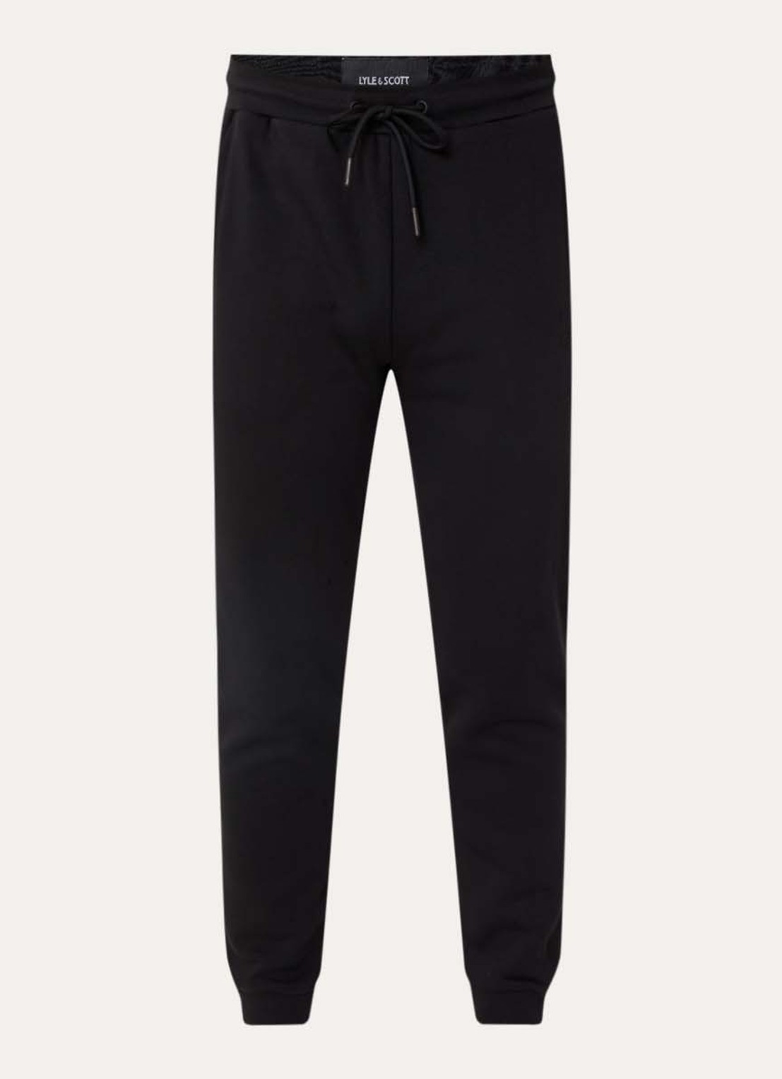 Lyle & Scott Tapered fit joggingbroek met logo en steekzakken - voorkant 4 zwart