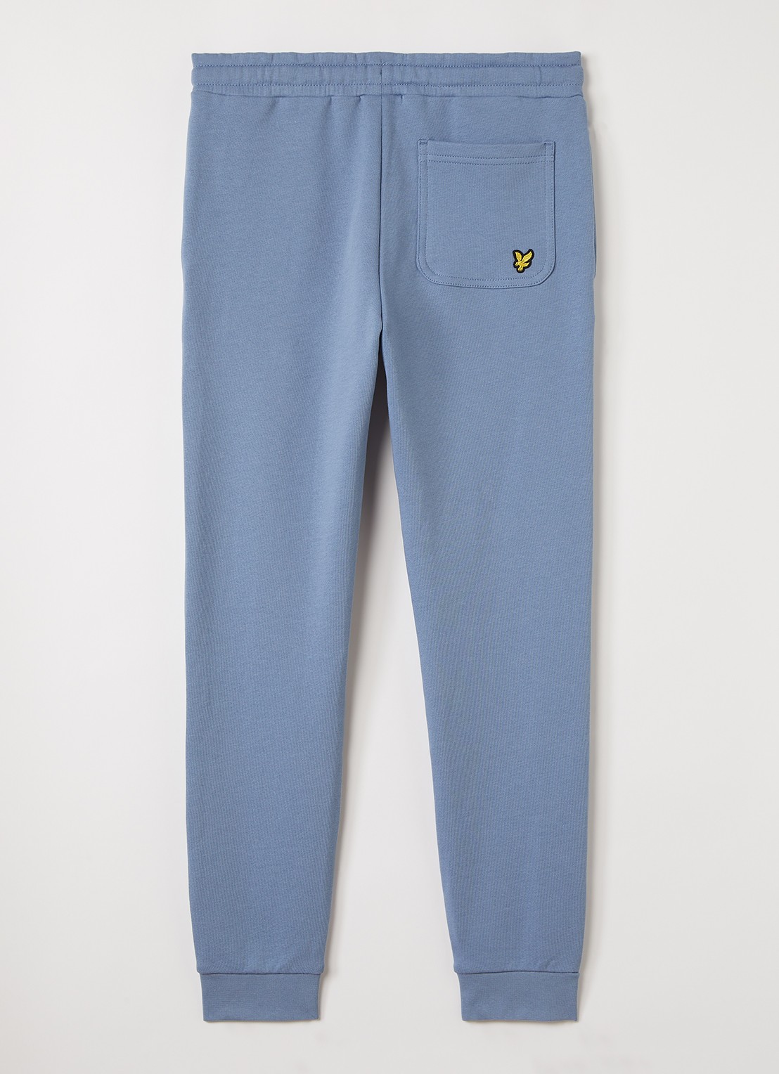 Lyle & Scott Tapered fit joggingbroek met logo - voorkant 2 staalblauw