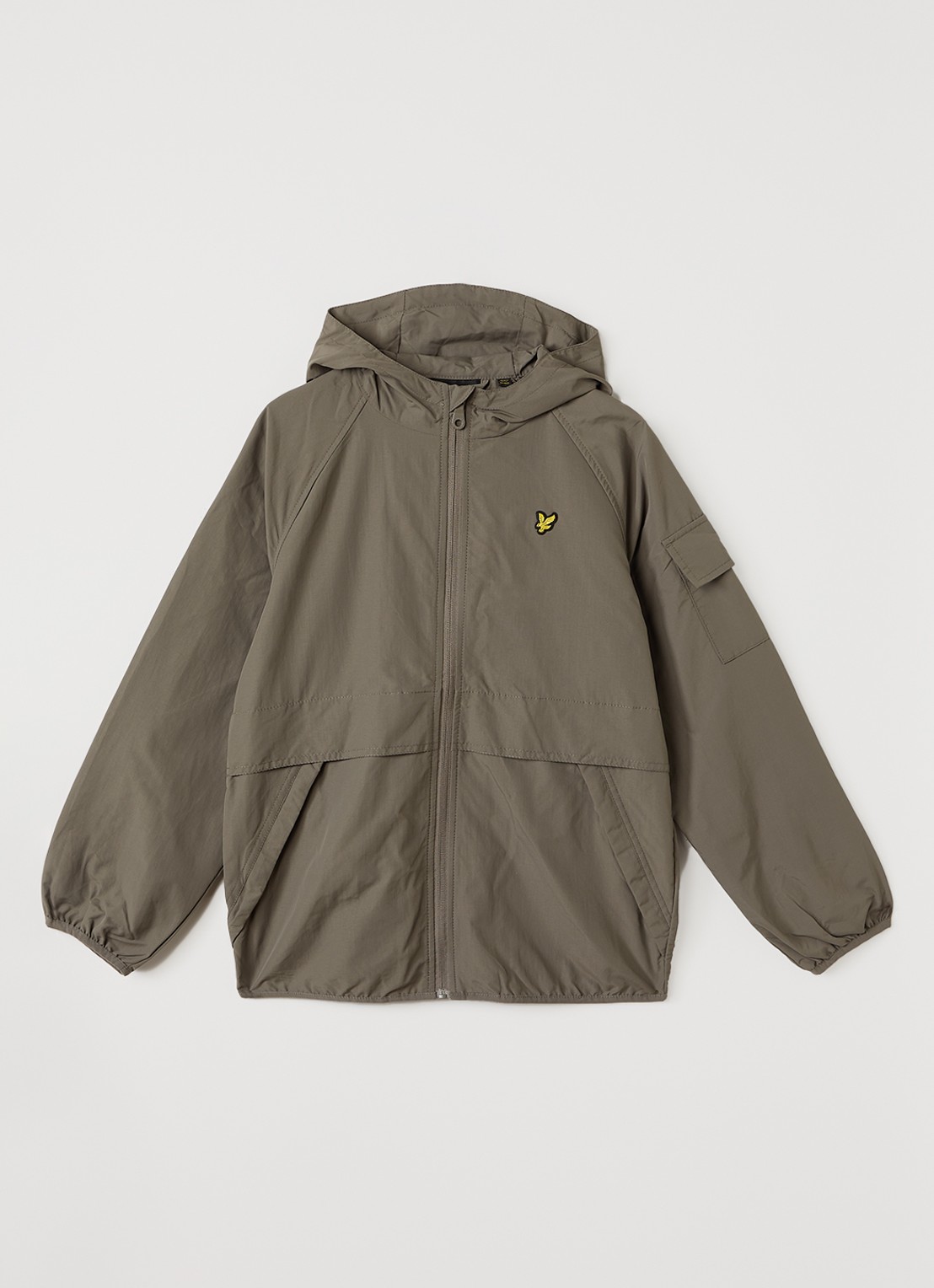 Lyle & Scott Windjack met capuchon  - voorkant 2 olijfgroen
