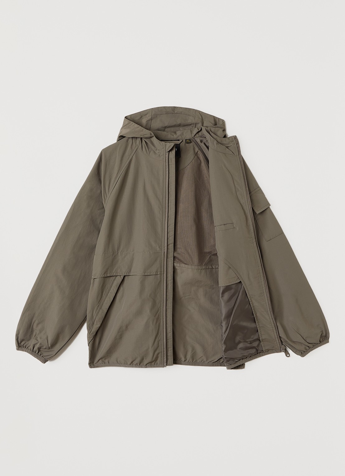Lyle & Scott Windjack met capuchon  - voorkant 3 olijfgroen