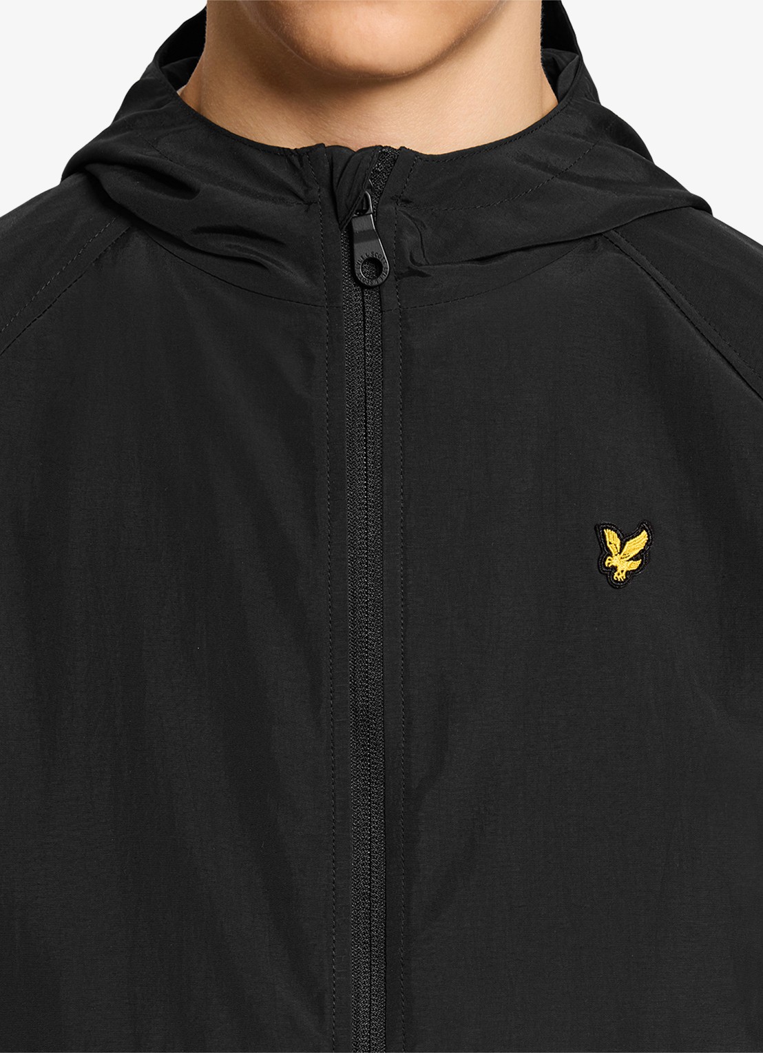 Lyle & Scott Windjack met capuchon  - detail zwart