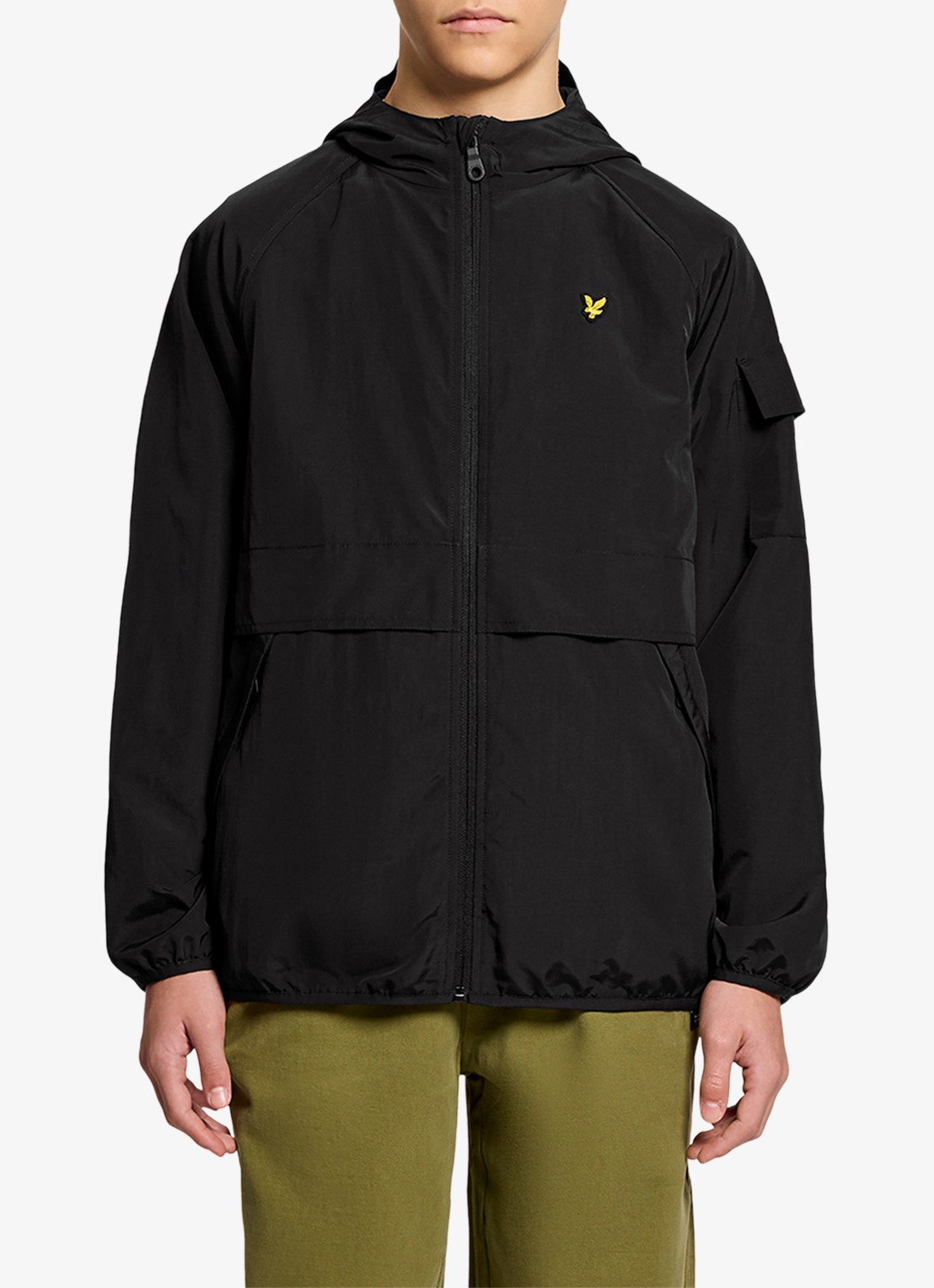Lyle & Scott Windjack met capuchon  - voorkant 2 zwart