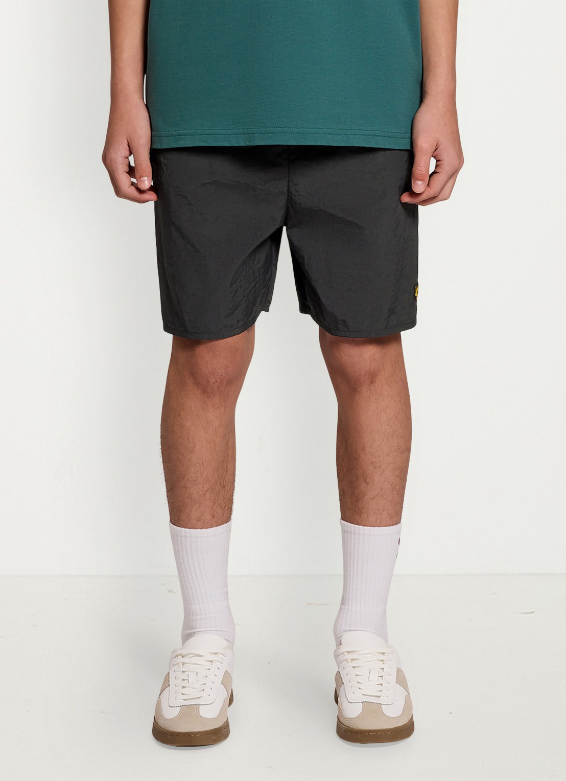 Lyle & Scott Zwemshorts met logoborduring - detail 5 zwart