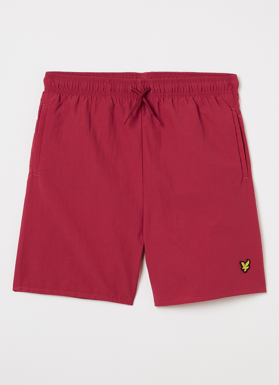 Lyle & Scott Zwemshorts met logoborduring - voorkant 4 cranberryrood