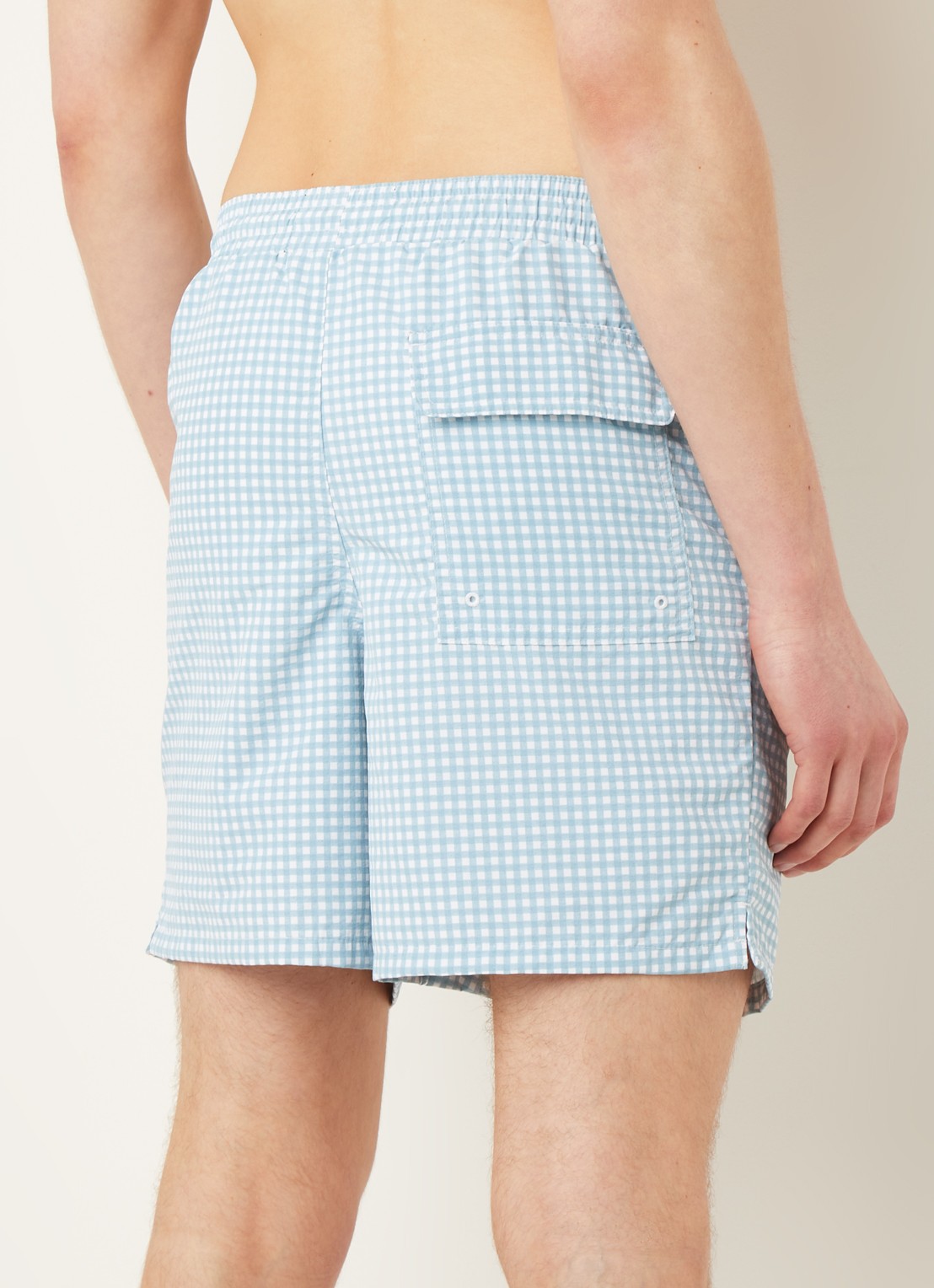 Lyle & Scott Zwemshorts met ruitdessin - achterkant 2 blauw