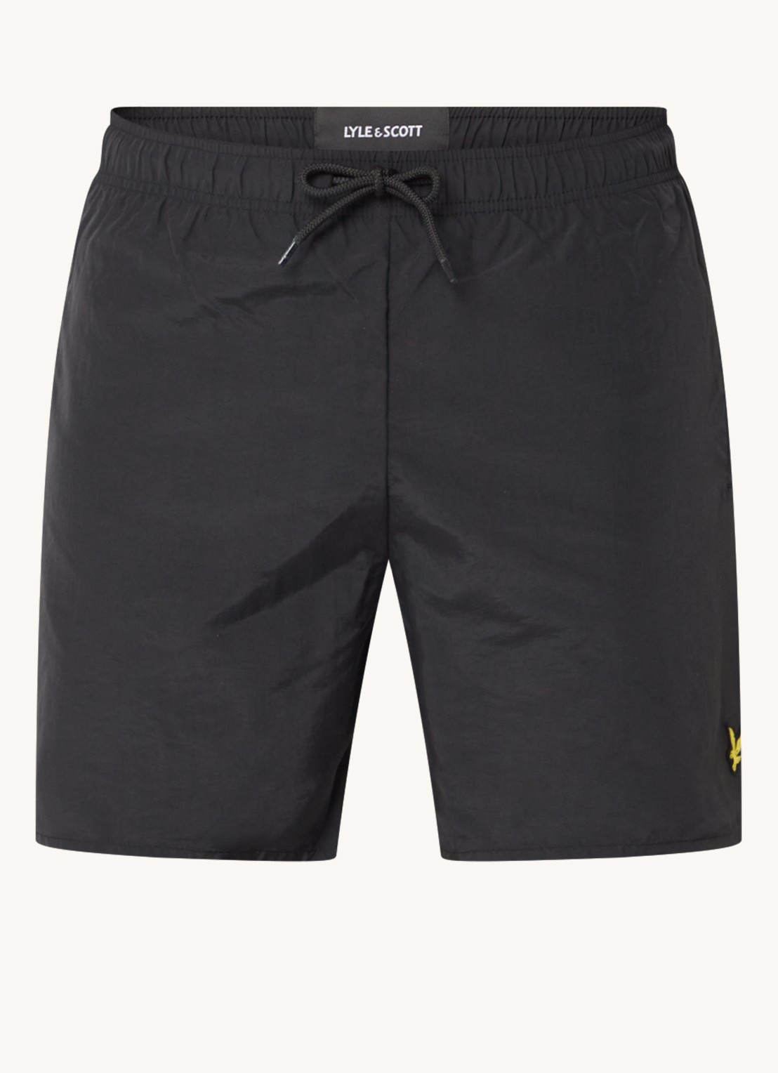Lyle & Scott Zwemshorts met steekzakken en logo - voorkant 3 zwart