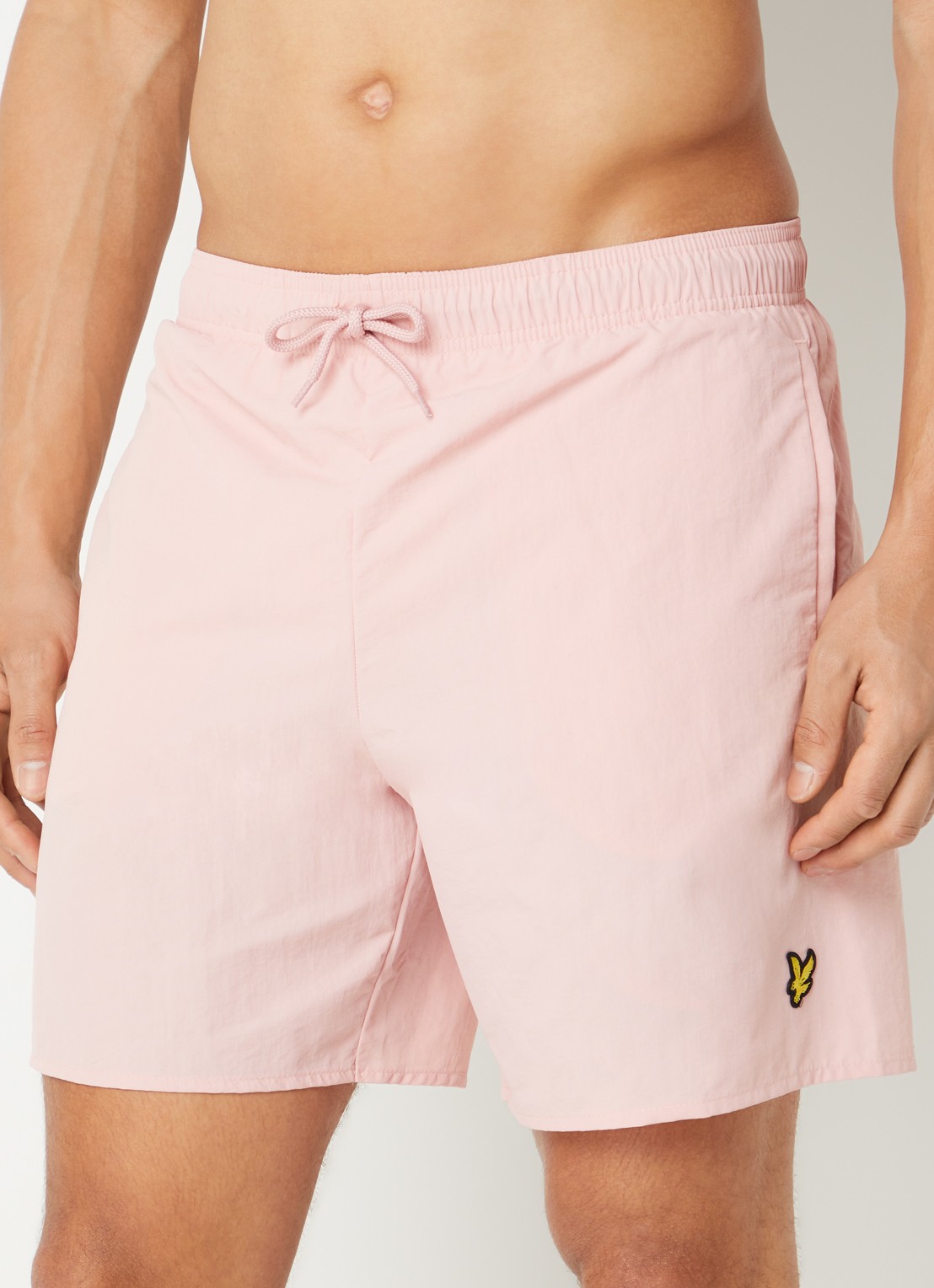 Lyle & Scott Zwemshorts met steekzakken en logo - detail 2 roze