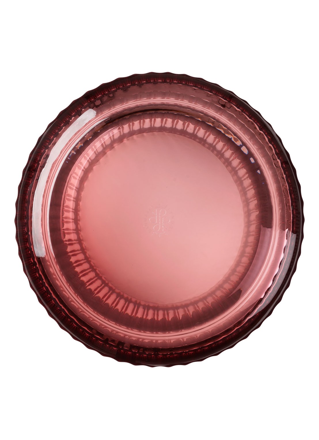 Lyngby Porcelaen Burgundy vaas 31 cm  - detail 3 bordeauxrood