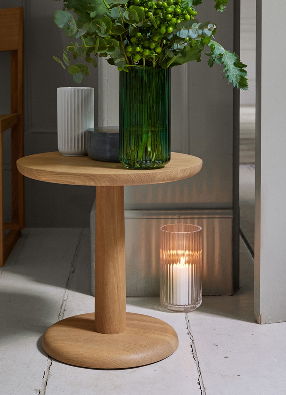 Lyngby Porcelaen Vaas 20,5 cm - detail 3 groen
