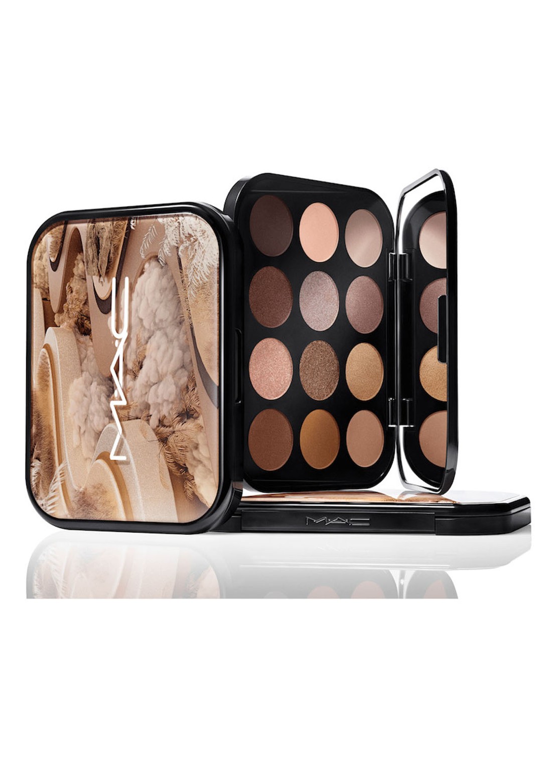M·A·C Connect In Colour Eye Shadow Palette X12 - oogschaduw palette - voorkant 4 unfiltered nudes