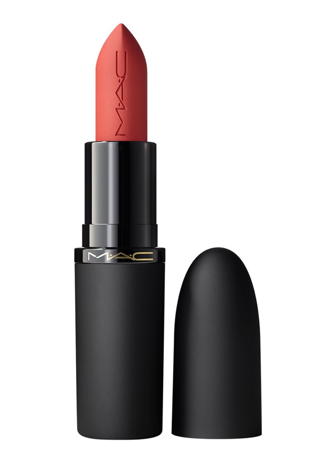 M·A·C Powder Kiss Hazy Matte Lipstick - voorkant 4 brickthrough