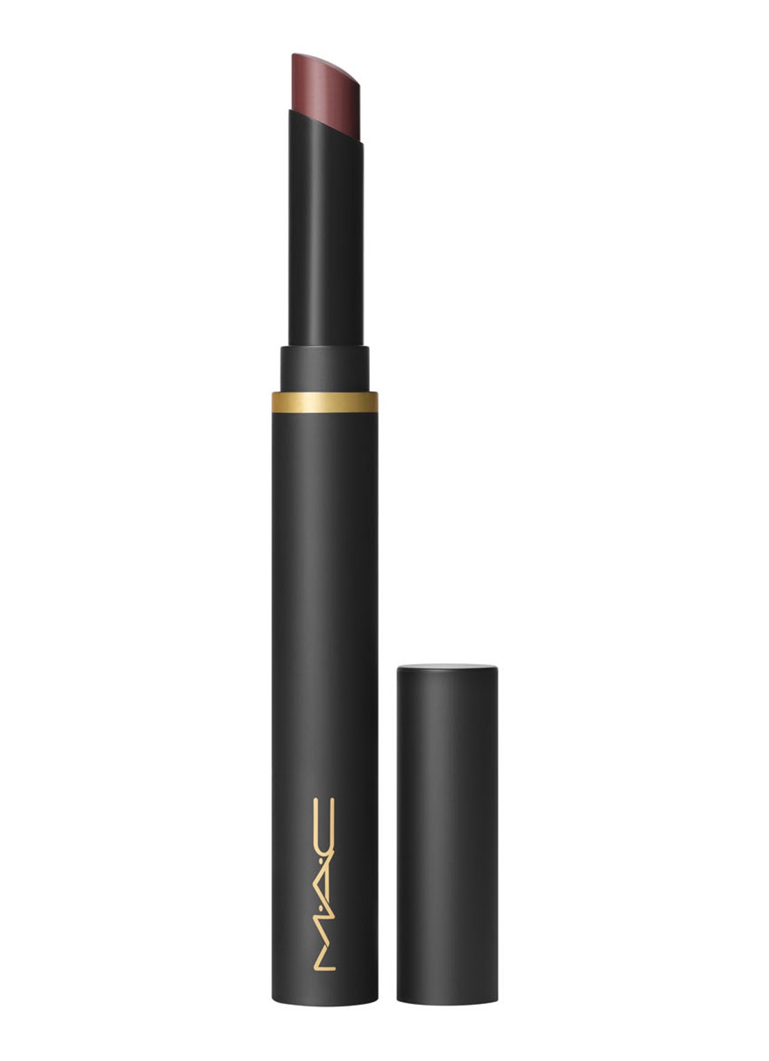 M·A·C Powder Kiss Velvet Blur Slim Stick - lipstick - voorkant love clove