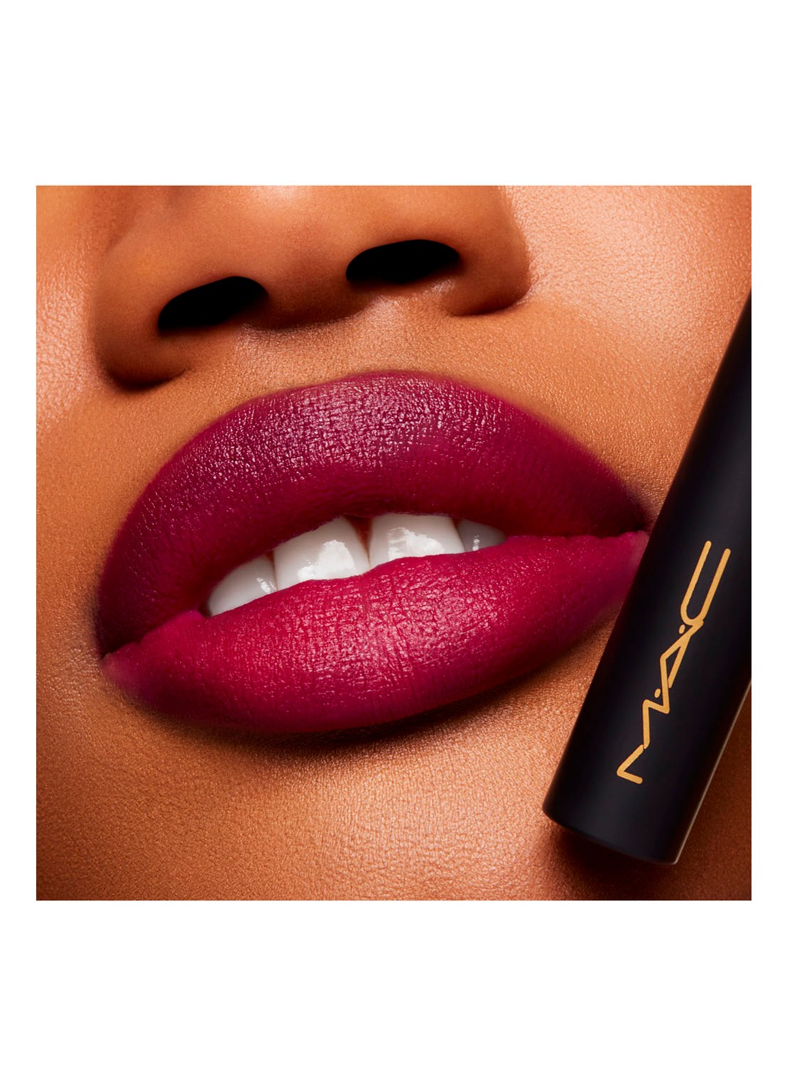 M·A·C Powder Kiss Velvet Blur Slim Stick - lipstick - detail 5 wild rebel